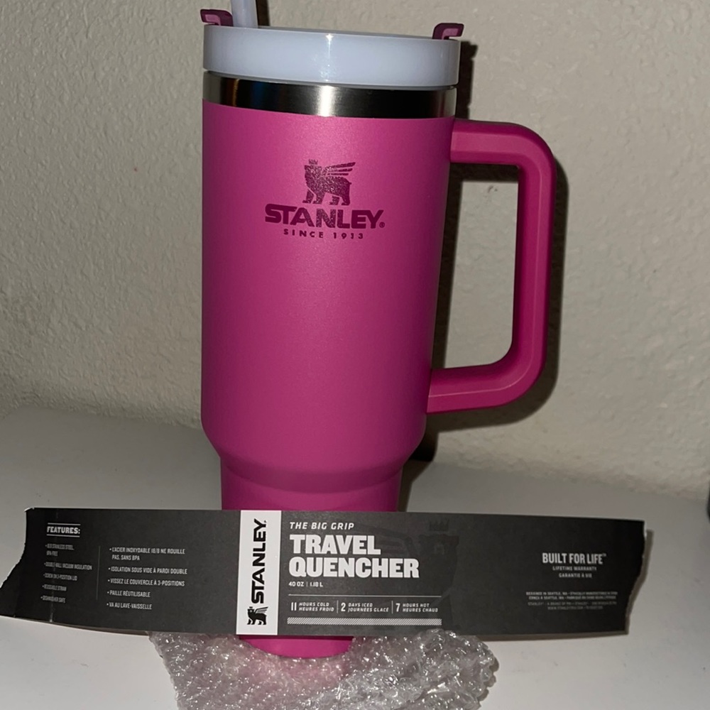 Brand new never used 
Stanley Adventure Quencher Travel Tumbler 40oz Azalea